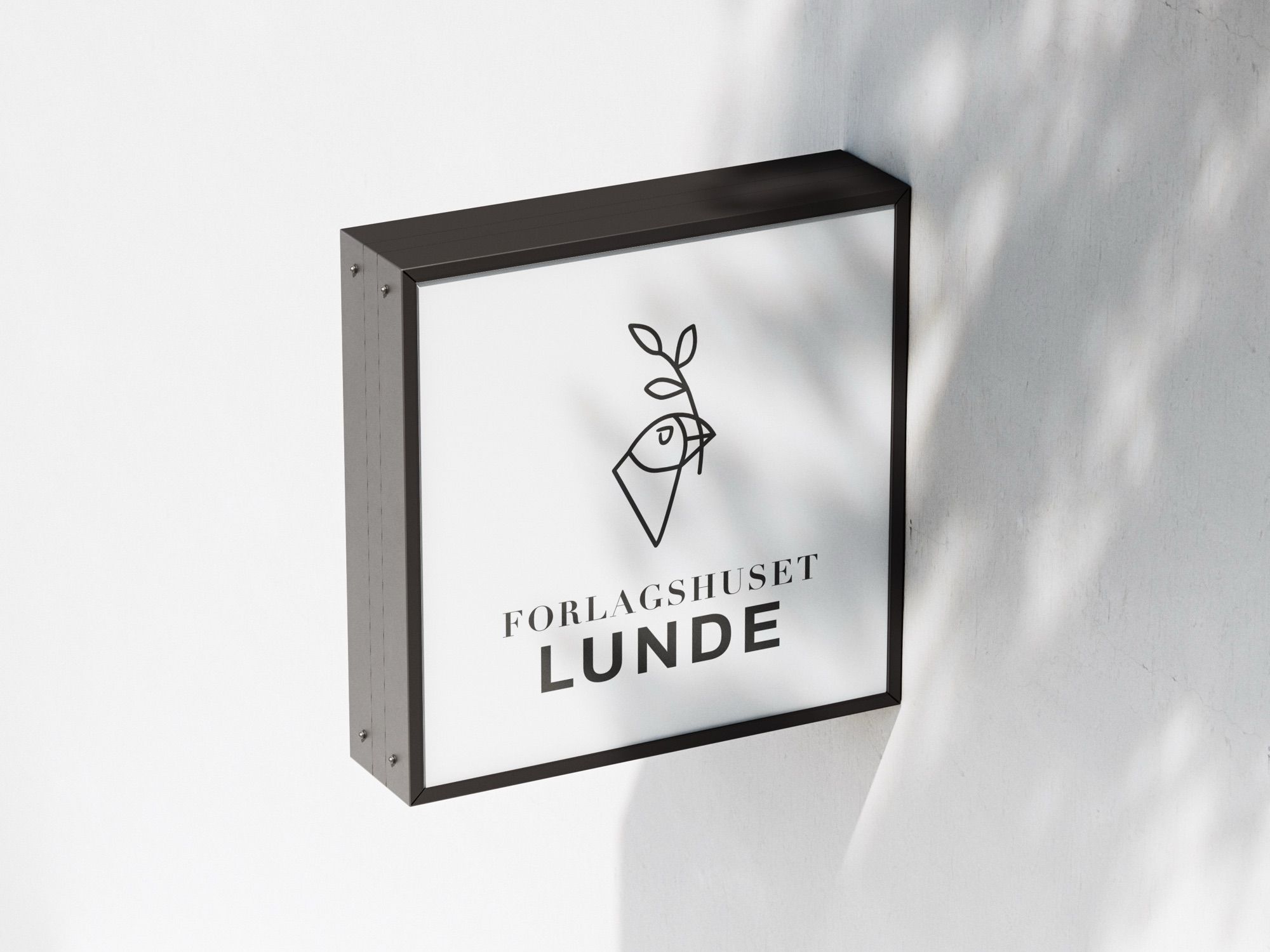 Forlagshuset Lunde Skilt.