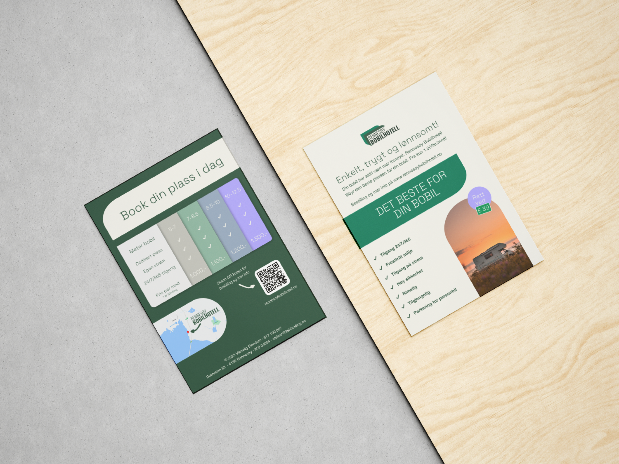 Rennesoy Bobilhotell Logo Mockup.